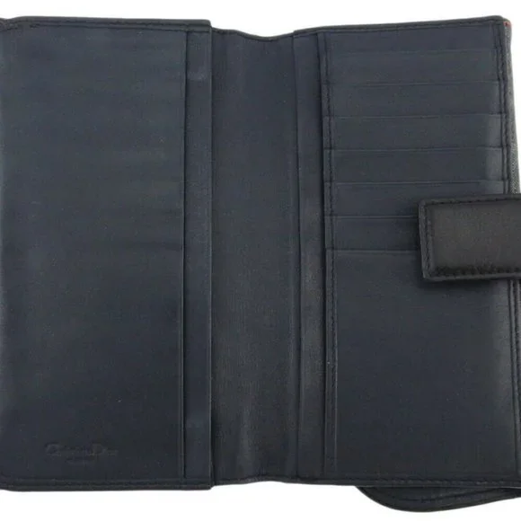 Dior wallet Trotter gray gray-based canvas �~ leather Auth T19109
